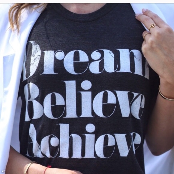 Dream Believe Achieve T Shirt - Picture 2 of 3